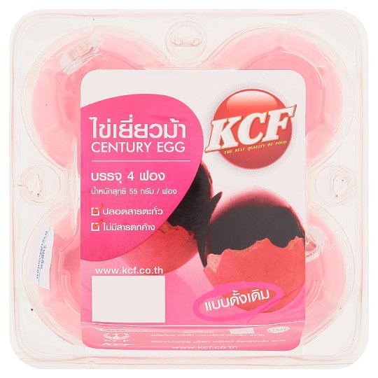 🔥HOT🔥 เคซีเอฟ ไข่เยี่ยวม้า 4 ฟอง KFC 4 Century Eggs