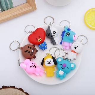 พวงกุญแจ จี้การ์ตูนศิลปินเกาหลี BTS BT21 เครื่องประดับแฟชั่น สําหรับห้อยกระเป๋า