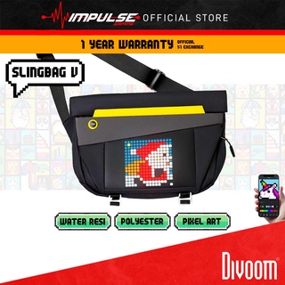 กระเป๋าสะพายไหล่ Divoom Pixoo Slingbag Sling Bag V - การออกแบบโครงสร้างความจุสูง - RGB LED Pixel Art Display