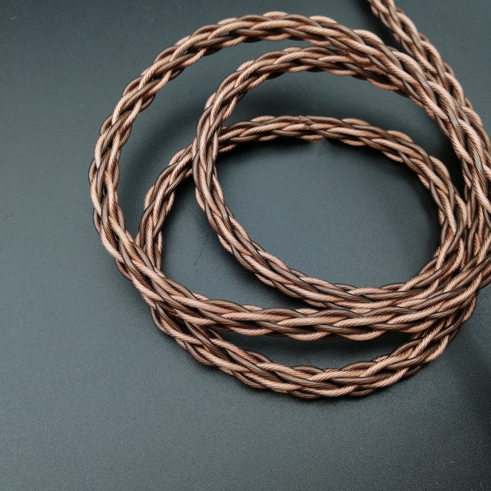 1m Bold 7N 8 ขาตั้ง 504 แกนทองแดงคริสตัลเดี่ยวสายหูฟัง DIY สายหูฟัง OD6.0 มม.