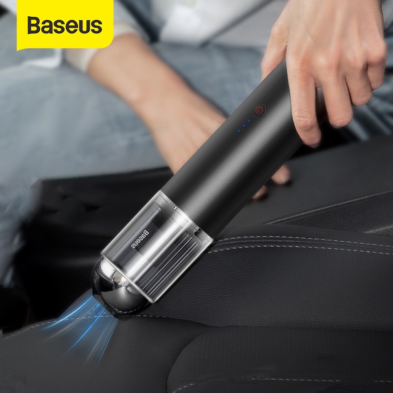 Baseus A3 15000Pa Car Vacuum Cleaner เครื่องดูดฝุ่นในรถยนต์แบบไร้สาย พร้อมไฟ LED สำหรับทำความสะอาดพีซี ใช้บ้าน เครื่องดูดฝุ่นแบบพกพา