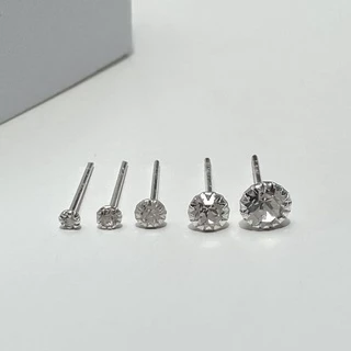 annita.silver - crystal stud earring / ต่างหูเงินแท้925 ต่างหูปักก้านฟันปลา ต่างหูพลอยคริสตัล เหมาะกับคนแพ้ง่า