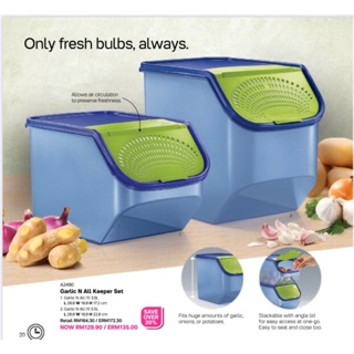 🍏(B) Tupperware ที่ใส่กระเทียม 2 ขนาด 3 ลิตร และ 5.5 ลิตร ทั้งเซตขายเพียง1450