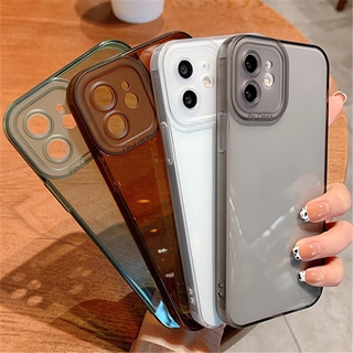 กรณีซิลิโคนสำหรับ Compatible for iPhone 11 12 13Pro 7 8 Plus X XS สูงสุด 11 13 Pro Max 7Plus XR 12Pro ตัวป้องกันกล้อง