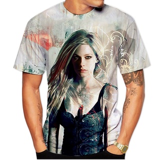 ใหม่ เสื้อยืดลําลอง แขนสั้น คอกลม พิมพ์ลาย Avril Lavigne 3D สไตล์ฮิปฮอป แฟชั่นฤดูร้อน สําหรับผู้ชาย และผู้หญิง 2022