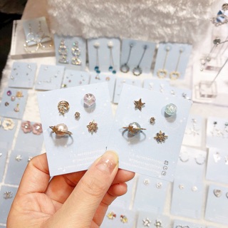 Galaxy Earring ต่างหูเซต กาแลคซี่ ก้านเงินแท้ 925