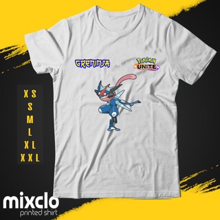 เสื้อขาว POKEMON UNITE GRENINJA GAMING DESIGN SHIRT (MX598)เสื้อยืด