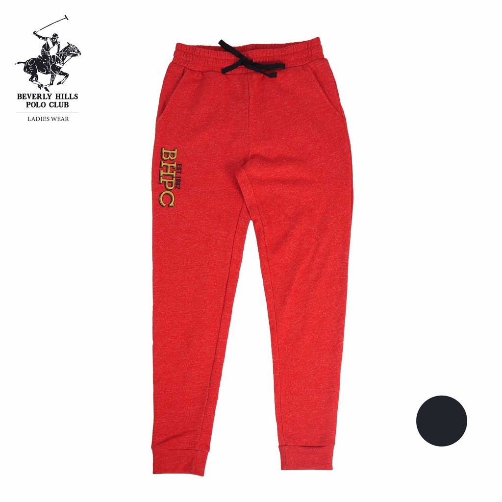 BHPC BHJ251 ผู้หญิง Jogger Wanita Double Knit Sweatpants | กางเกงกีฬาลําลองเอวมีเชือกรูด กระดุมยาง S