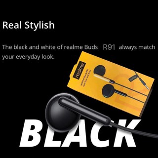 หูฟังเรียวมี Realme Buds R91 Plus ของแท้ เสียงดี ช่องเสียบแบบ 3.5 mm Jack ใหม่ล่าสุด รับประกัน1ปี