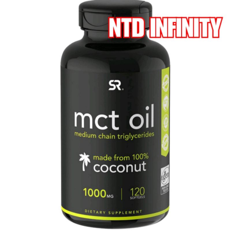 นำเข้า🇺🇸 (Exp08/23) Mct Oil Sports Research Mct Oil Capsules 1000 mg 120 Capsules Keto Friendly  จากน้ำมันมะพร้าว 100%