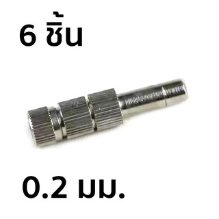 หัวพ่นหมอกแบบเสียบ มีไส้กรอง เบอร์ 2 ขนาด 0.2 มม. 6 ชิ้น