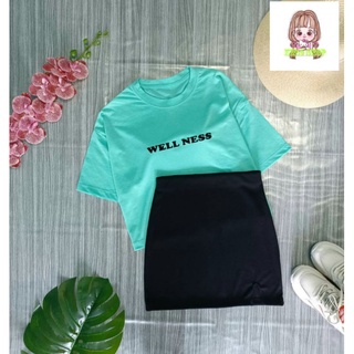เสื้อคอปสีพาสเทลWellnessกับโปรงทรงเอสีพื้นน่ารักมากก💓