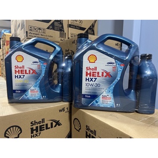 น้ำมันเครื่อง ดีเซล เชล Shell helix diesel HX7 DHX7 SAE 10w-30 หรือ 15w-40 ขนาด 6 ลิตร แถม 1 ลิตร