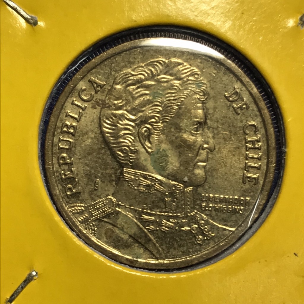 เหรียญรหัส13671 ปี2013 ชิลี 10 Pesos เหรียญต่างประเทศ เหรียญหายาก เหรียญสะสม
