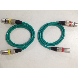 สายสัญญาณภาพ และเสียง สายไมค์ Stereo หัวแจ็ค Jack cannon female XLR - XLR male Cable ยาว 1 เมตร ราคา1เส้น MIC to MIXER