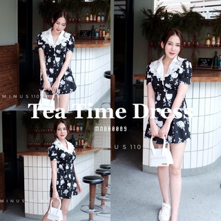 Minus110.bkk | TEA TIME DRESS ☕️ #MNB00089 ชุดเดรสลายดอกน่ารัก เหมาะกับสาวไซส์มินิ