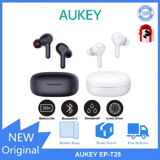 🔥โปรแรง12.12🔥AUKEY EP-T25 หูฟังบลูทูธ หูฟัง หูฟังไร้สาย TWS Bluetooth 5.0 IPX5 True Wireless Omthing AirFree MAC Trueair2