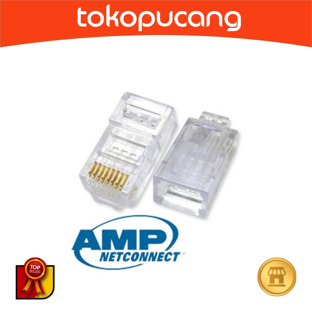 RJ45 AMP Connector RJ 45 AMP Connector ต่อชิ้น LAN Connector