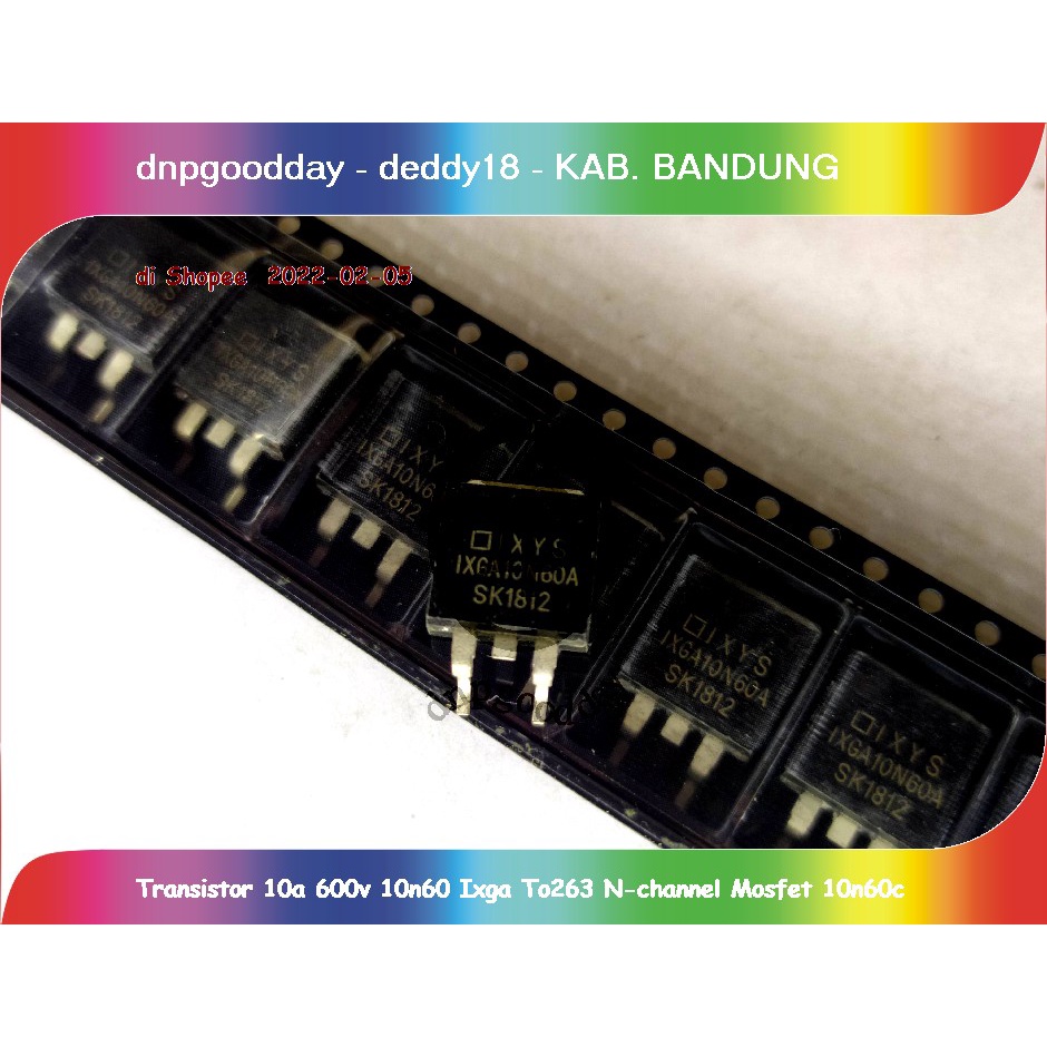 ทรานซิสเตอร์ 10a 600v 10n60 Ixga To263 N-channel Mosfet 10n60c
