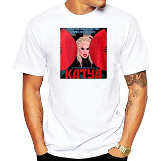 เสื้อยืดผ้าฝ้ายพิมพ์ลายแฟชั่น เสื้อยืดแขนสั้น ผ้าฝ้ายแท้ พิมพ์ลาย Katya Zamolodchikova สีดํา สไตล์ฮาราจูกุ สําหรับผู้ชาย