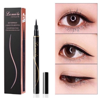 🌼PPShop🌼📌พร้อมส่ง Lameila Black Waterproof Sweatproof Eyeliner Lasting Eye Liner Big Eyes Makeup