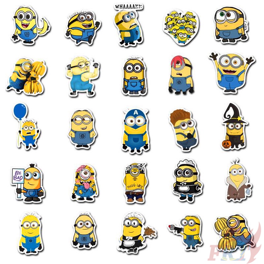 100PcsSet Minions Series A สติ๊กเกอร์ Cartoon Movie Despicable Me ...