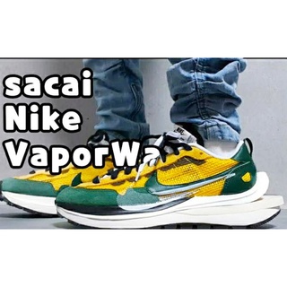 NIKE x SACAI VAPORWAFFLE (Brazil)                           TOUR YELLOW &amp; GORGE GREEN size 8us 7uk 41/26