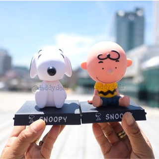 โมเดล Snoopy สนูปปี้ &amp; Charlie Brown ท่านั่ง ส่ายหัว 4นิ้ว