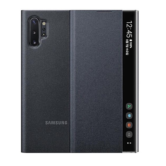 ของแท้ เคสโทรศัพท์มือถือหนัง ฝาพับกระจก พร้อมช่องใส่บัตร สําหรับ Samsung Galaxy Note 10 PLUS Note 10 Note10