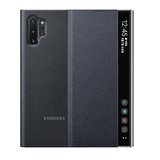 Original Samsung Galaxy Note 10 PLUS Note 10 Note10 CLEAR S-View Flip Wallet Case Mirror View Leathe
