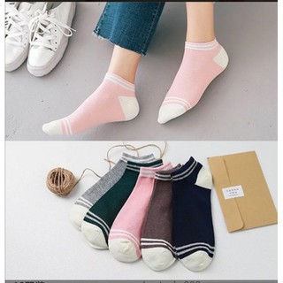 H Sock พร้อมส่ง!! ถุวเท้าข้อสั้นสไตล์​ญี่ปุ่น