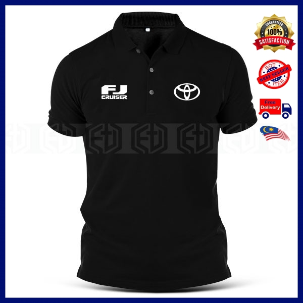Sulam Toyota FJ Cruiser 4WD Hilux เสื้อยืดเสื้อยืดผ้าฝ้าย Racing Motorsport Casual Polo T เสื้อ Unis