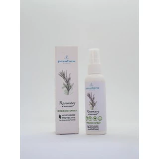 Rosemary & Aloe Vera Organic Spray 50 ml สเปรย์ไล่ยุงโรสแมรี่ ออร์แกนิค พสุธารา ฉีดลงผิวได้เลย เด็กใช้ได้