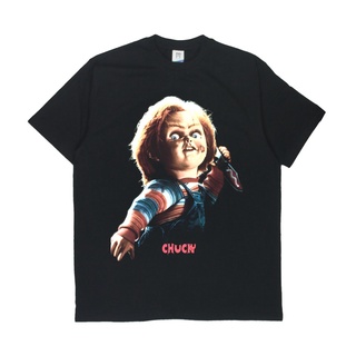 Tshirtคอลูกเรือcrew neckเสื้อยืด พิมพ์ลายวง Horror CHUCKY KILLER-4XL