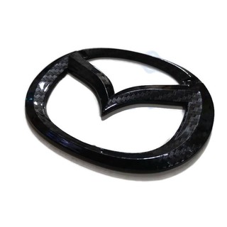 ตรา โลโก้ รถ หน้า หลัง MAZDA ลายเคฟร่าดำ ขนาด 10.5 cm mazda LOGO สิ้นค้าคุณภาพ