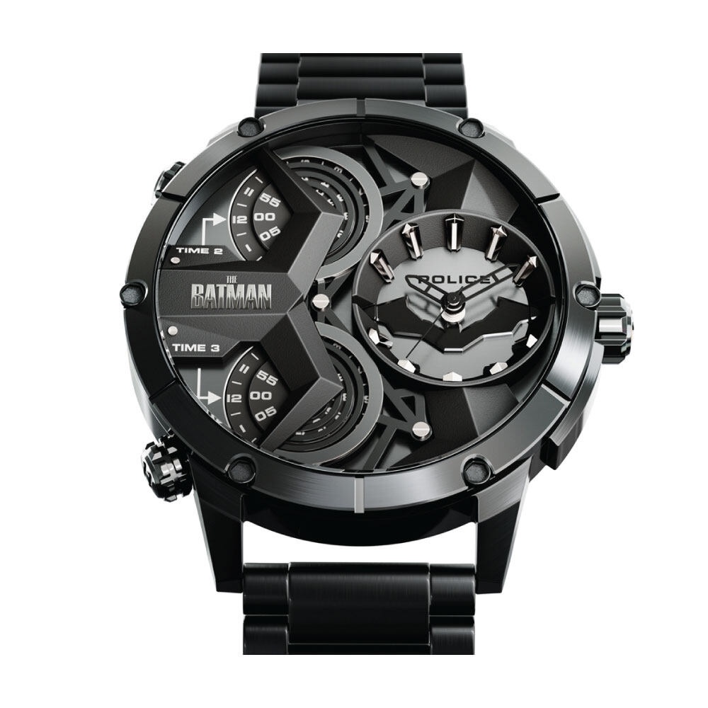 (ของแท้ประกันช้อป) POLICE นาฬิกาข้อมือผู้ชาย THE BATMAN Vengeance Edition สายสแตนเลสสตีลสีดำ PEWJG2205001 นาฬิกาข้อมือ