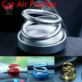 Solar Double Ring Rotating Suspension Car Perfume Air Freshener