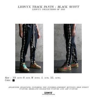 กางเกง LEONYX "TRACK PANTS No.01" [BLACK SCOTT]