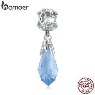 Bamoer Snowflake Charms With Crystal 925 Silver 4.5Mm Aperture Pendant Fashion Accessories Suitable For Diy Bracelet And Necklace Bsc515