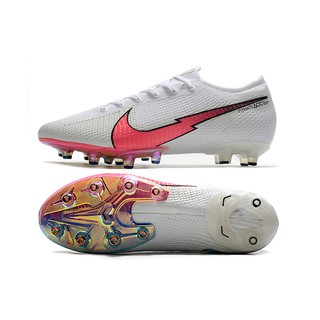 ของแท้ 100% Nike Assassin Flash Crimson Mercurial Vapor 13 Elite 360 ​​CR7 AGรองเท้าฟุตบอลถักกลางแจ้ง