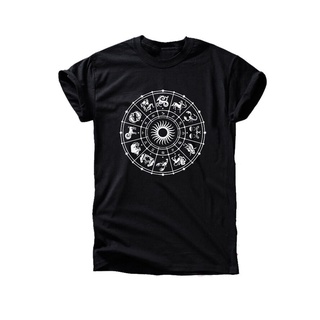 เสื้อยืดผ้าฝ้าย พิมพ์ลาย ZODIAC SIGN 12 ASTROLOGY TOP FPleab59IDidgf79สามารถปรับแต่งได้