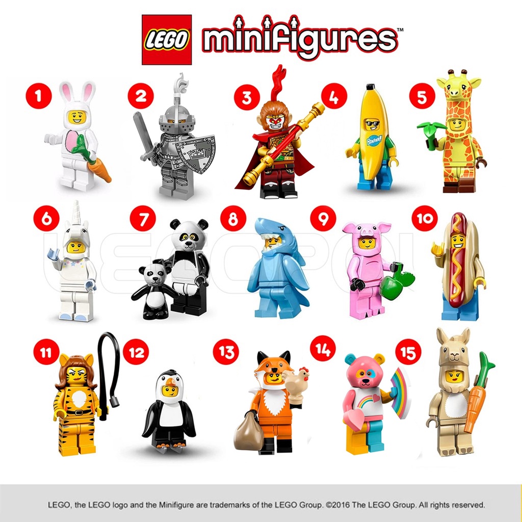 รวม LEGO Minifigures หายากจากทุก Series (สินค้าถูกแพ็คอยู่ในซองไม่โดนเปิด)