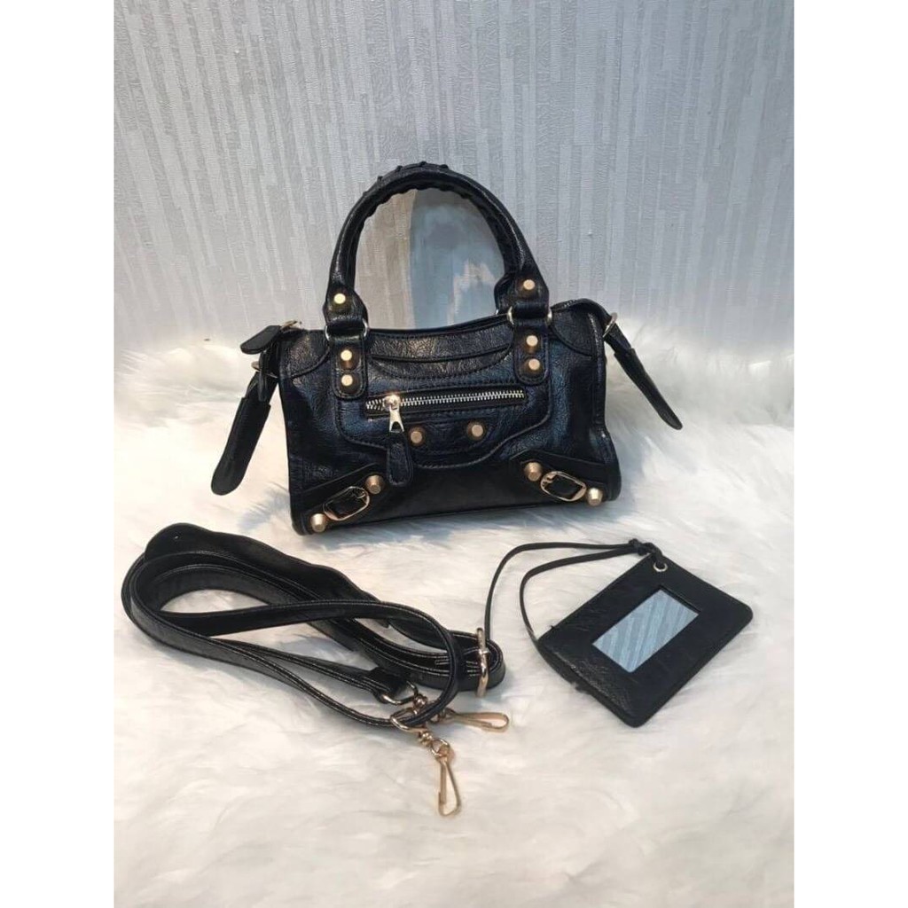 กระเป๋าแฟชั่นหมุด MINI BAG SIZE 9" หมุดทอง Gold Hardware กระเป๋าถือ สะพายข้าง แฟชั่น พรีเมียม ใช้ได้ทุกวัน