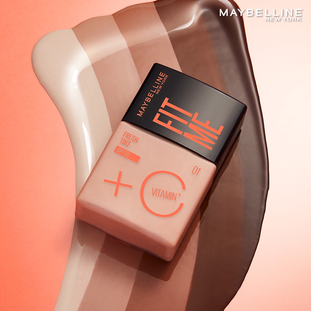 เมย์เบลลีน ฟิตมี เฟรช ทิ้นท์ Maybelline Fit Me Fresh Tint SPF50 + Vit C 30 ml. ครีมรองพื้นทิ้นท์ผิวว
