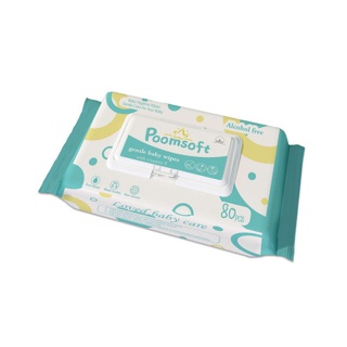 【80แผ่น จร*5แพ็ค】Poomsoft กระดาษเปียก Baby Wipes ทิชชู่เปียกสําหรับเด็ก 80แผ่น จร กระดาษเปียก ทิชชูเปียก ทิชชู่ ผ้าเปียก ผ้าเปียก