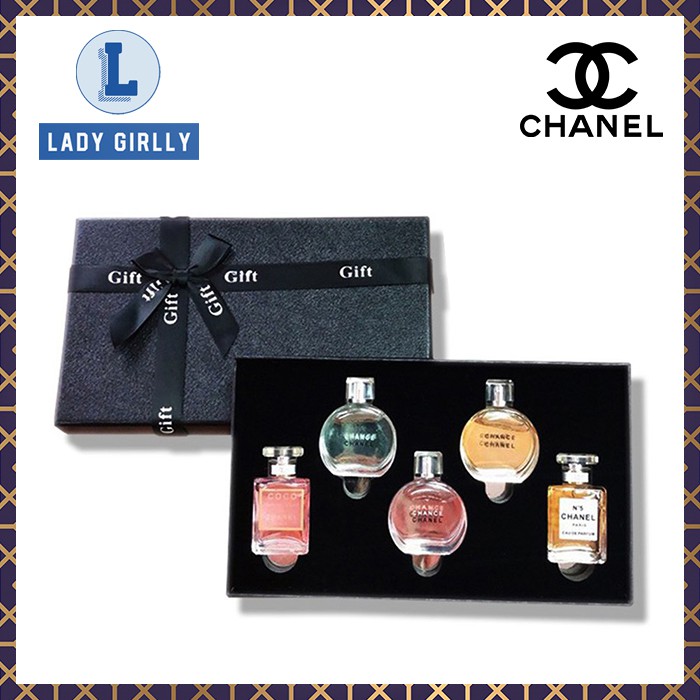 ชุดเซ็ท E น้ำหอม Chanel 7.5 ml. 5 ขวด Chanel Coco , Chanel Chance , Chanel N°5 EDP ของแท้ 100%