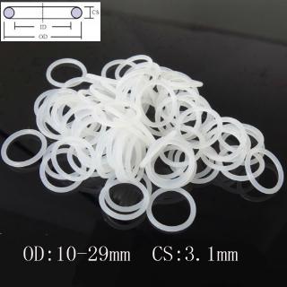 แหวนซิลิโคน o - ring กันน้ําได้ 30 ชิ้น 3 . 1 มม. od 10-29 มม.