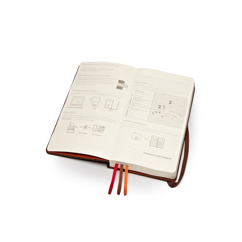 Moleskine สมุดบันทึกนักเดินทางปกผ้ารุ่น VOYAGEUR VN001P4  สีน้ำตาล Moleskine Travelers Notebook VOYA