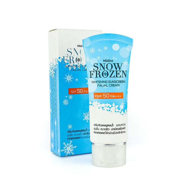 Mistine Snow Frozen Whitening Sunscreen Facial Cream 50 PA++++ มิสทิน สโนว์ โฟรเซ่น ไวท์เทนนิ่ง ซันสกรีน เฟเชียล ครีม