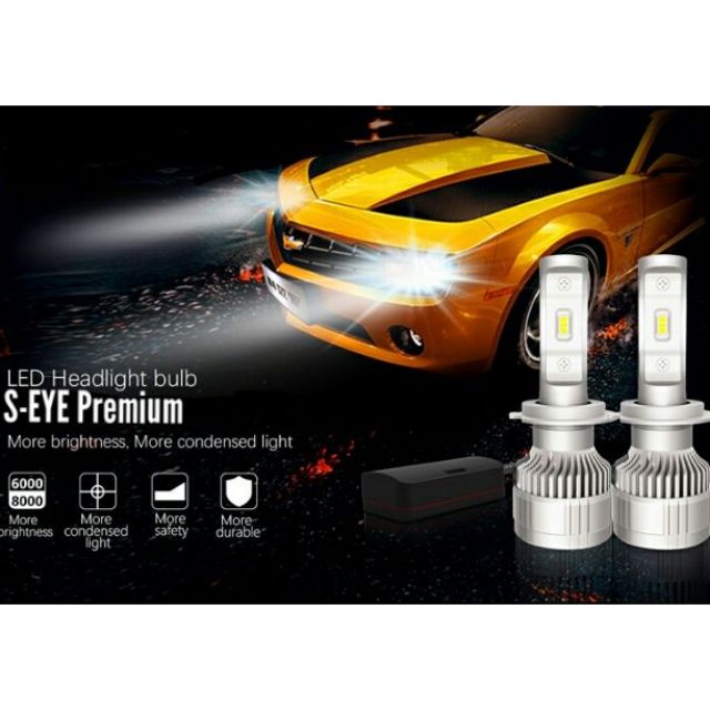 2 ชิ้น S-EYE ไฟหน้า LED พรีเมี่ยม H1 H4 H7 H8 H11 9005 9006 9012